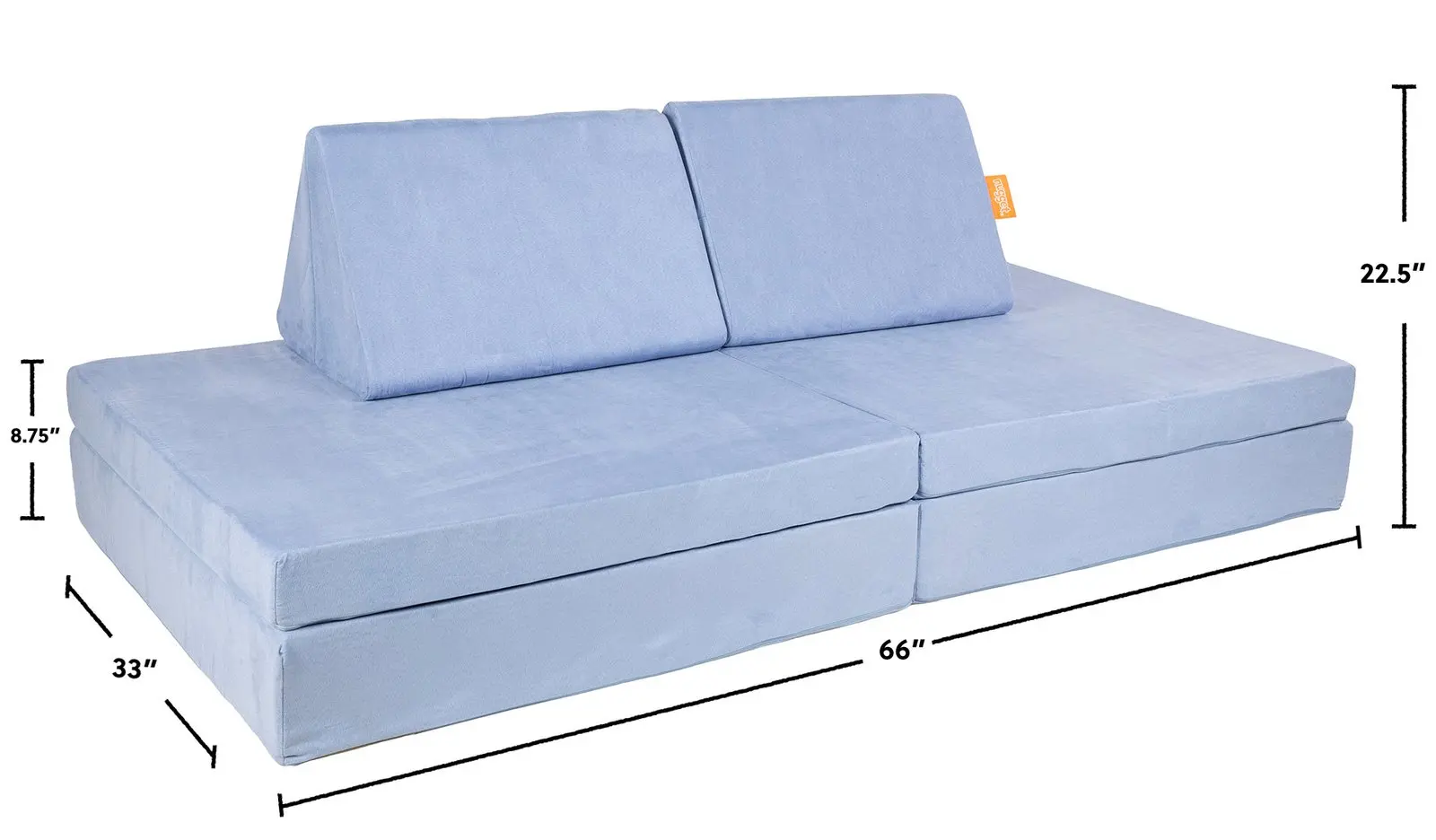 Kids Foam Play Couch Sofa Bed Nugget Couch Cover Doorway Suede