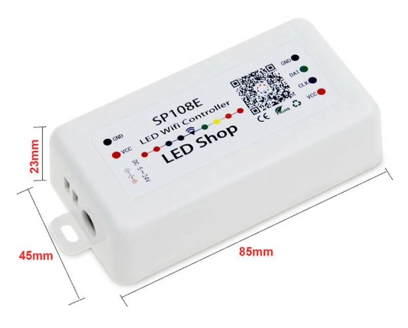 SP108E WS2812B WS2811 WS2801 LED WiFi Controller iOS Android App Wireless Remote Control DC5V~24V SP108E for SK6812 SK6812-RGBW
