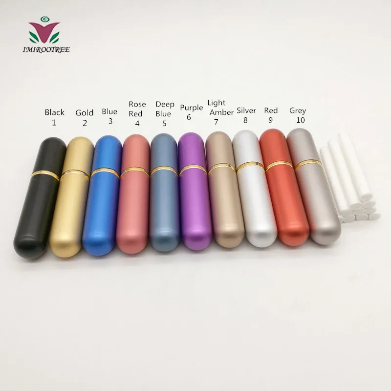 Download 10 Color Aromatherapy Aluminum Inhaler Bottle Blank Nasal ... Yellowimages Mockups