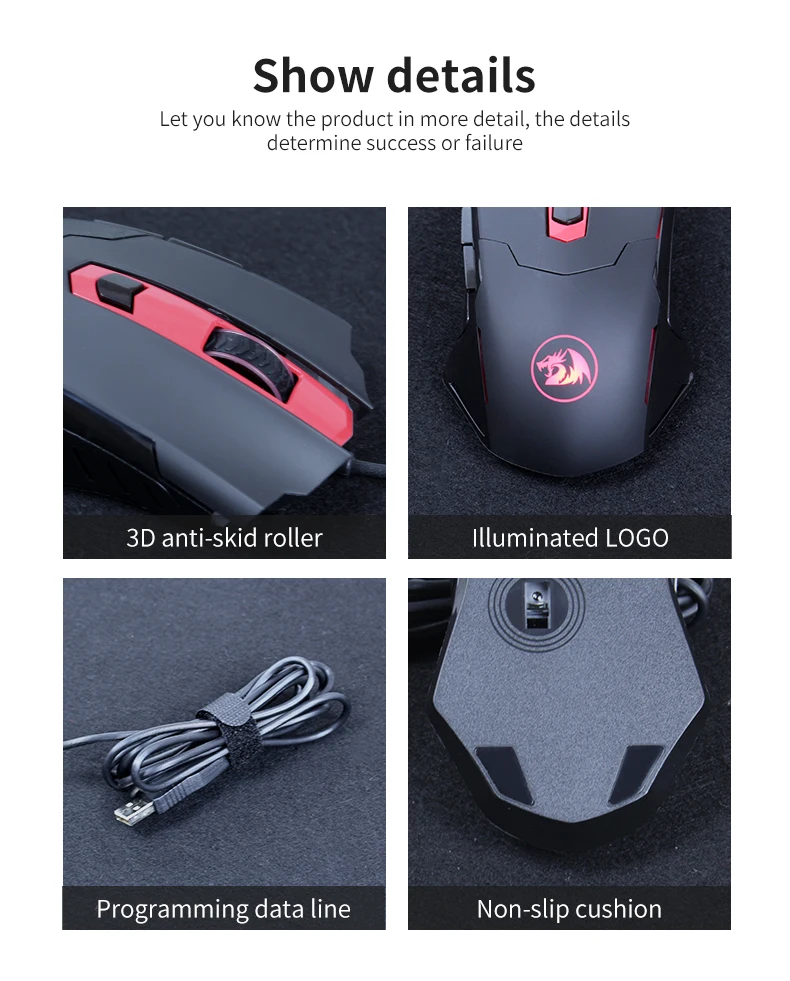 PEGASUS M705 High Quality 6 Programmable Buttons Computer Wired Gaming Mouse