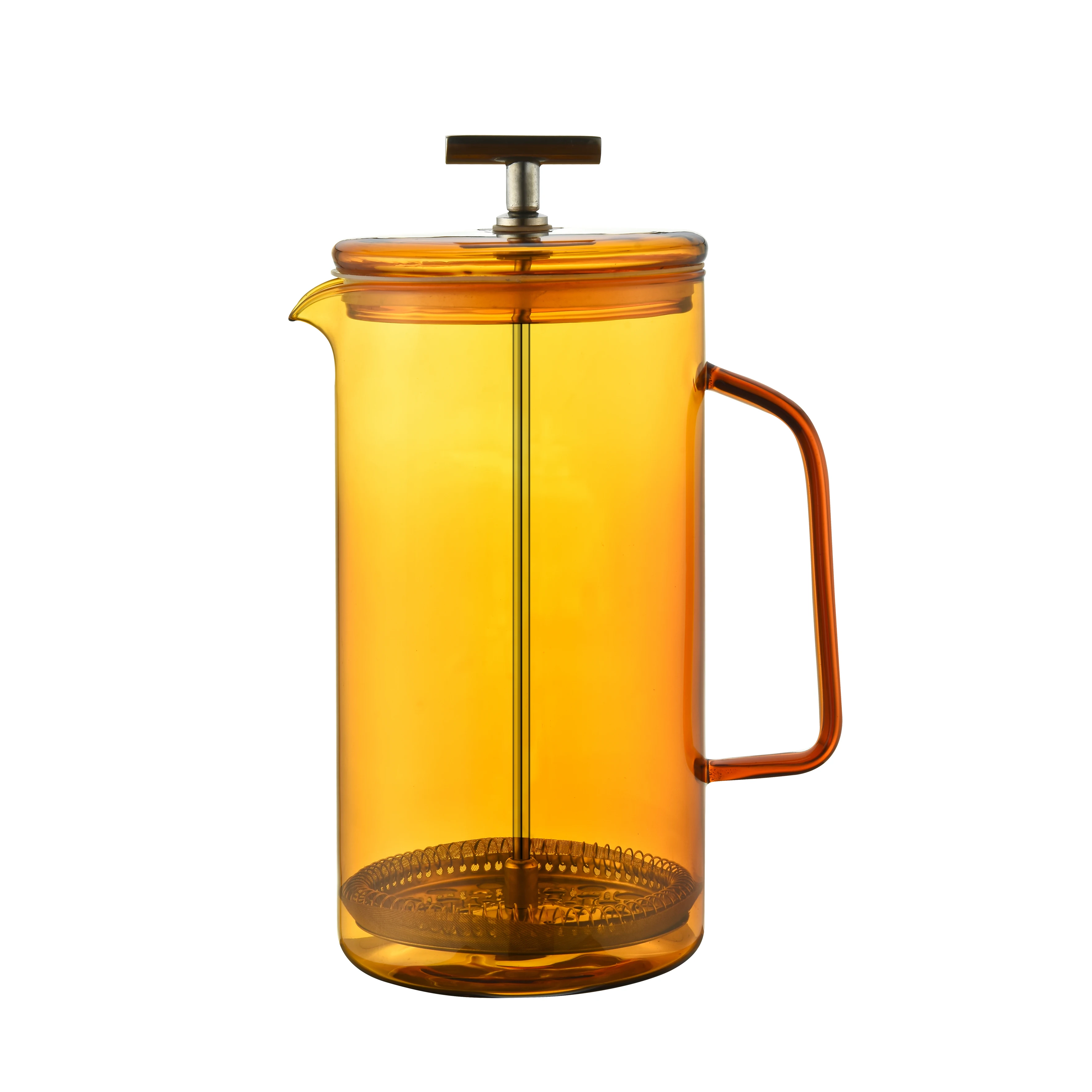Popular Borosilicate Glass French Coffee Press With Tpr Plastic Base