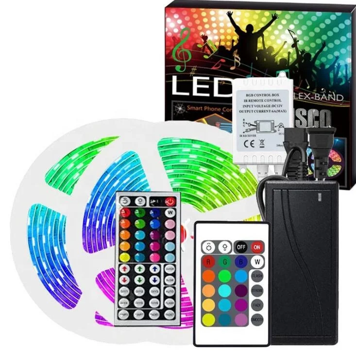 Amazon  led lights with remote control RGB5050 light strip 10 meters 44 keys control waterproof suit light strip