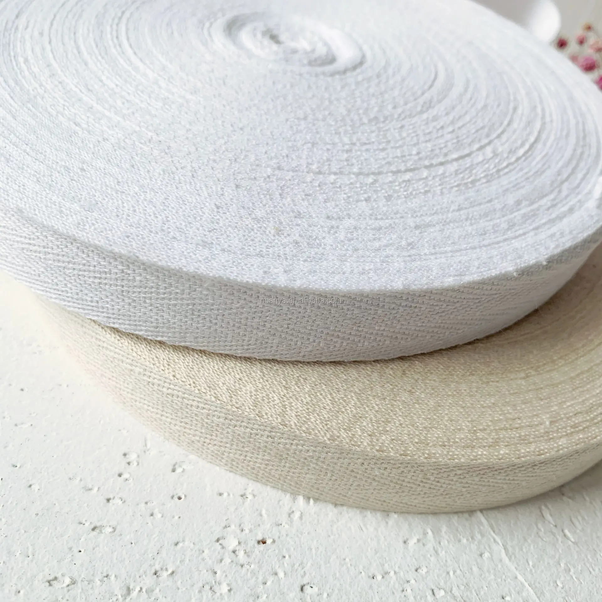 10mm 15mm 20mm 30mm Stock 100 Cotton Twill Herringbone Tape Cotton