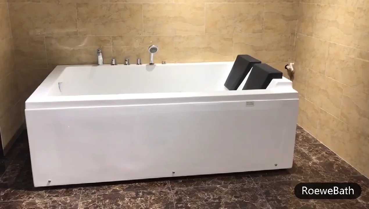 Bathroom 2 Sided Skirt Bath Tub Modern Two Person Hydrotherapy Bathtub