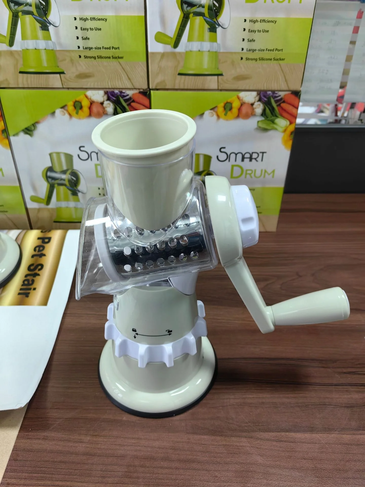 2nd Generation Multifunctional Hand-Cranked Kitchen Tool Plastic Fruit & Vegetable Cutter for Potatoes Shredded Vegetable Slices
