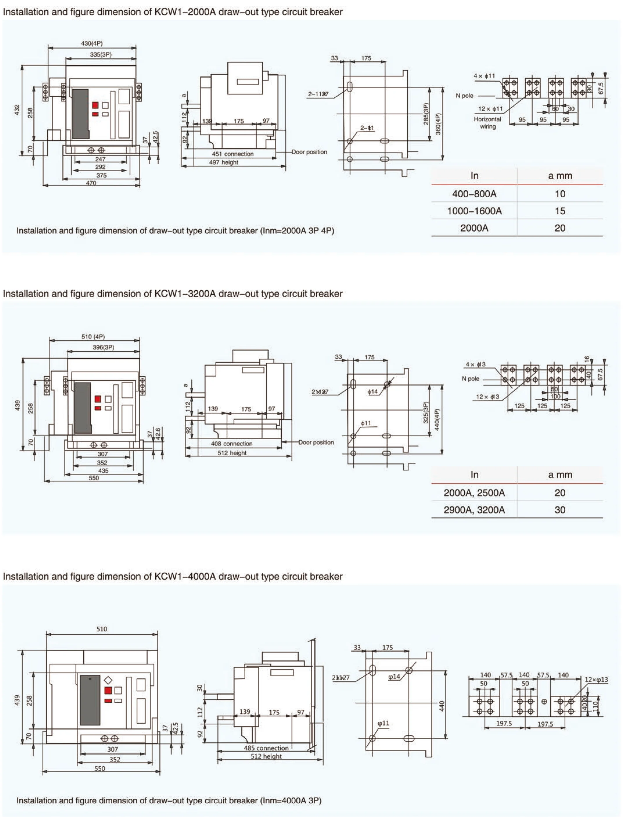 Kcw1 Series Intelligent Air Circuit Breakers 3p Drawout Type/fixed