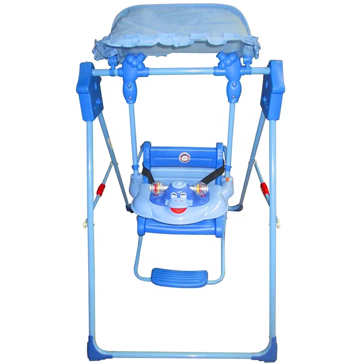 Babyland Outdoor Indoor Baby Swing With Canopy Cute Duck Design Kids