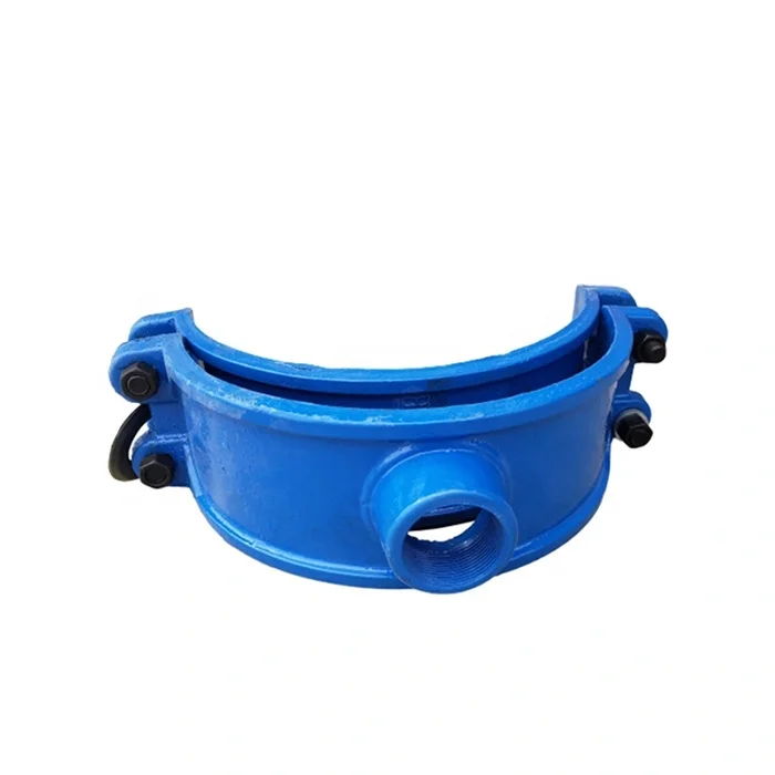 Ductile Iron Pipe DI Half Clamp Theaded Pipe Saddle
