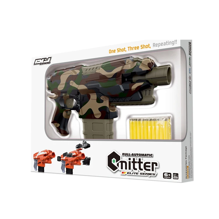 Plastic Toys Gun Electric Shooting Toy for Kid Soft Bullet Electronic Toy As Picture Window Box 3.7V 1200mah 4hours