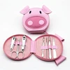 7 Pcs Wellflyer Pig Shape Promotion Cheap Pedicure Implements nail art kit prices Customized package