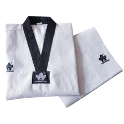Cheap wtf approved white collar dobok taekwondo uniform suits