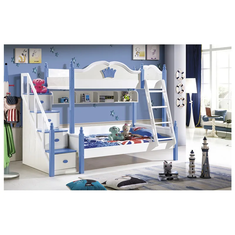 Wholesale children furniture wooden double bunk bed