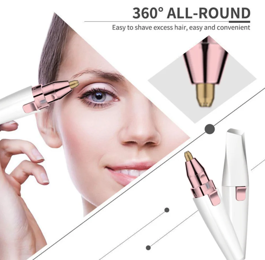 2 In 1 Electric Eyebrow Trimmer Artifact Ladies Shaver Brow Razor