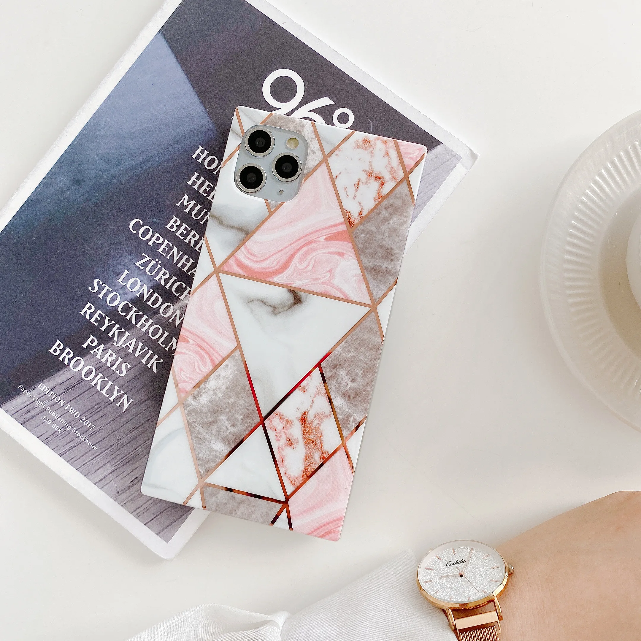 2020 New Arrival Square Marble Mobile Case Covers for iPhone Xs Max 11 Pro ,  for iPhone Xs Phone Case
