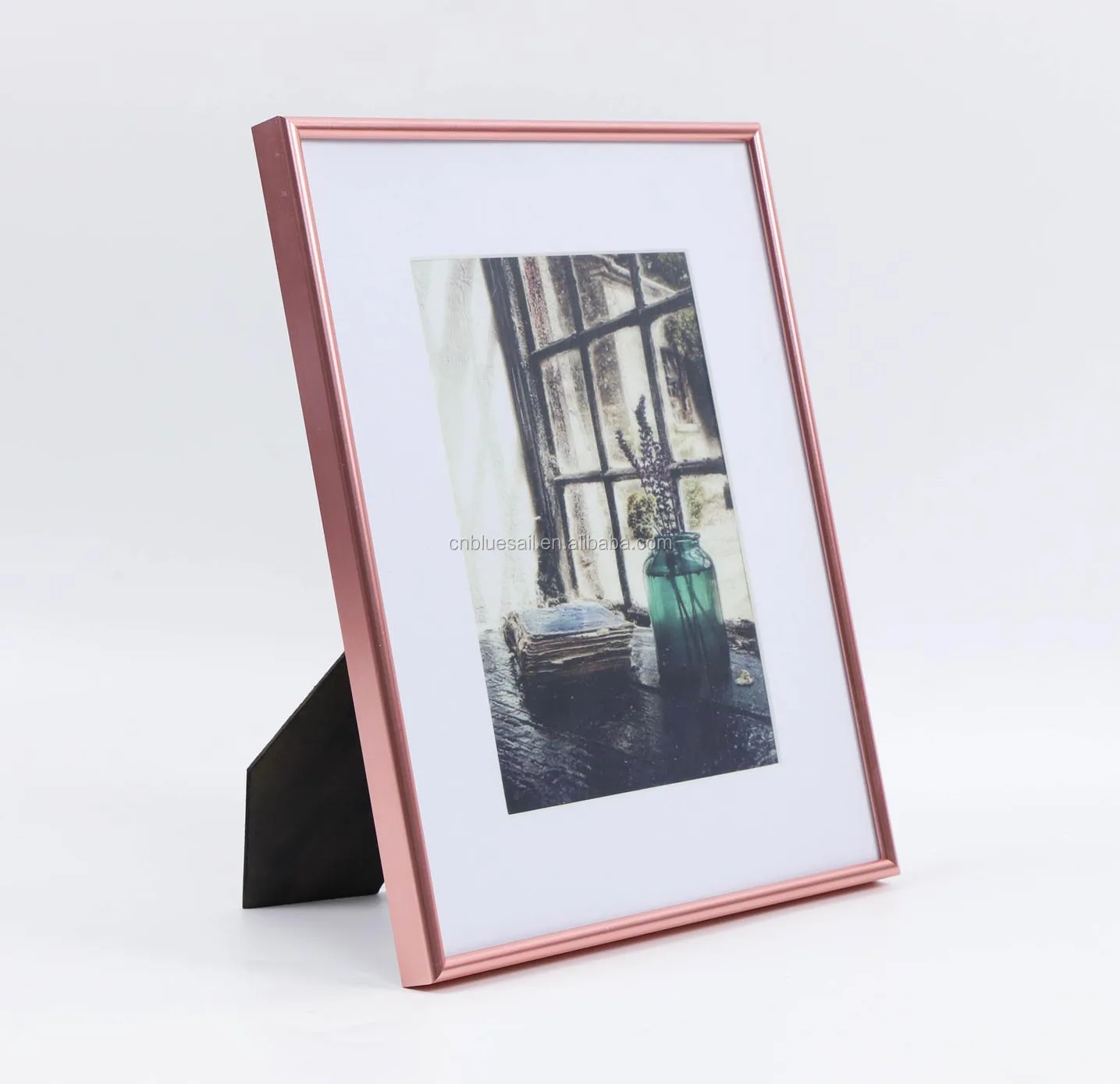 Rose Gold Photo Frame,Aluminum Picture Frame,8x10