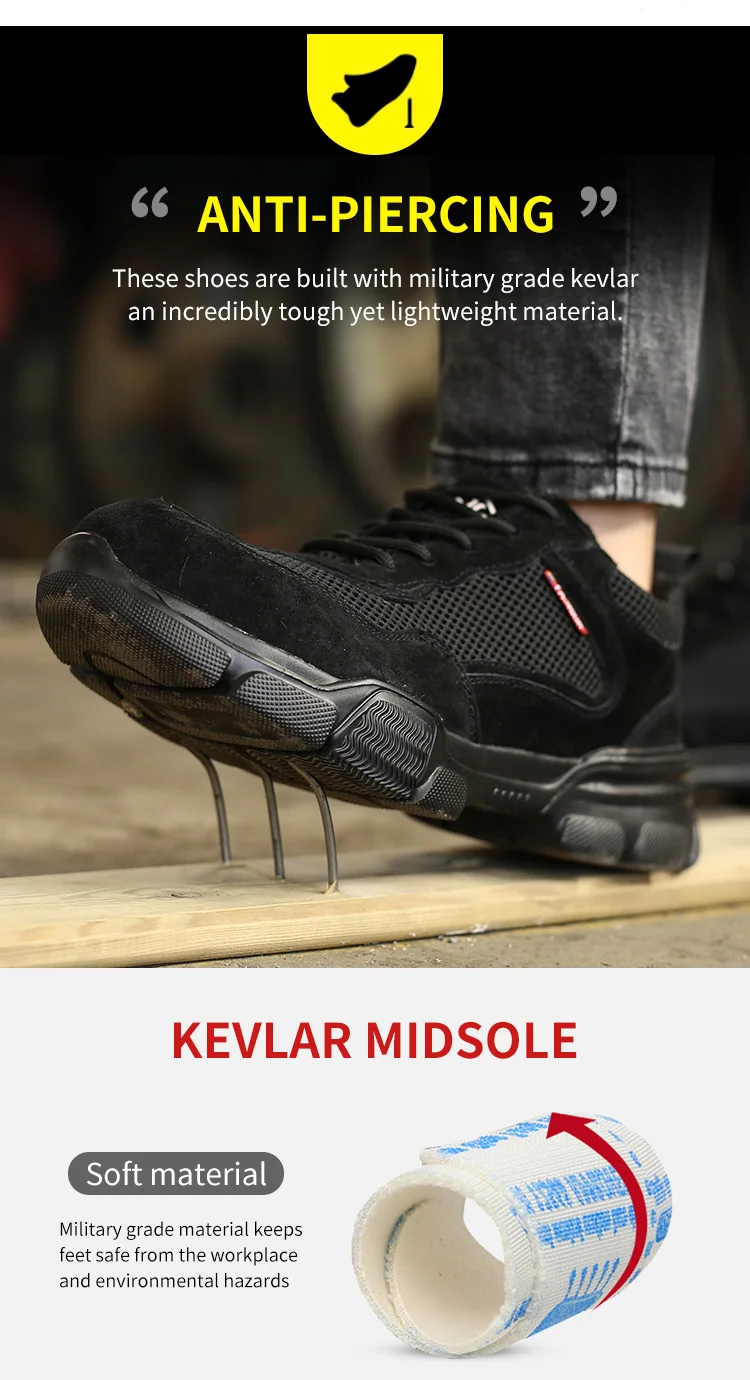 Safety shoes with plastic toe cap