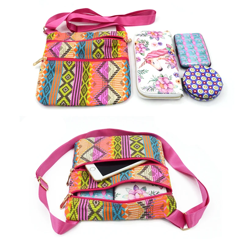 National Small Crochet Crossbody Messenger Bag For Women Design Phone