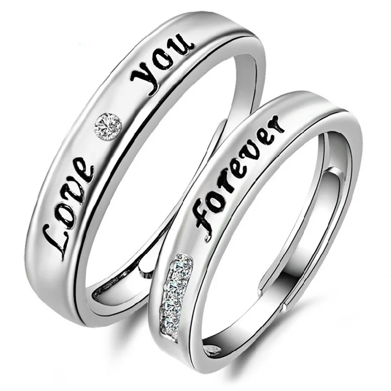 Cheaper Silver Rings For Lover Open Size Accept Small Order Fashion ...