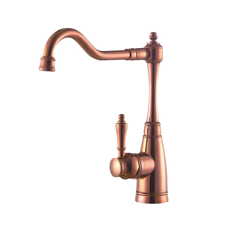 Retro Bathroom Vintage Polished Faucet Set Complete Column Rose Gold Shower
