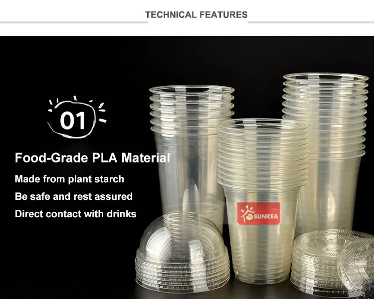 100% Biodegradable Cold Coffee Clear Pla Plastic Cup - Buy Plastic Cup ...