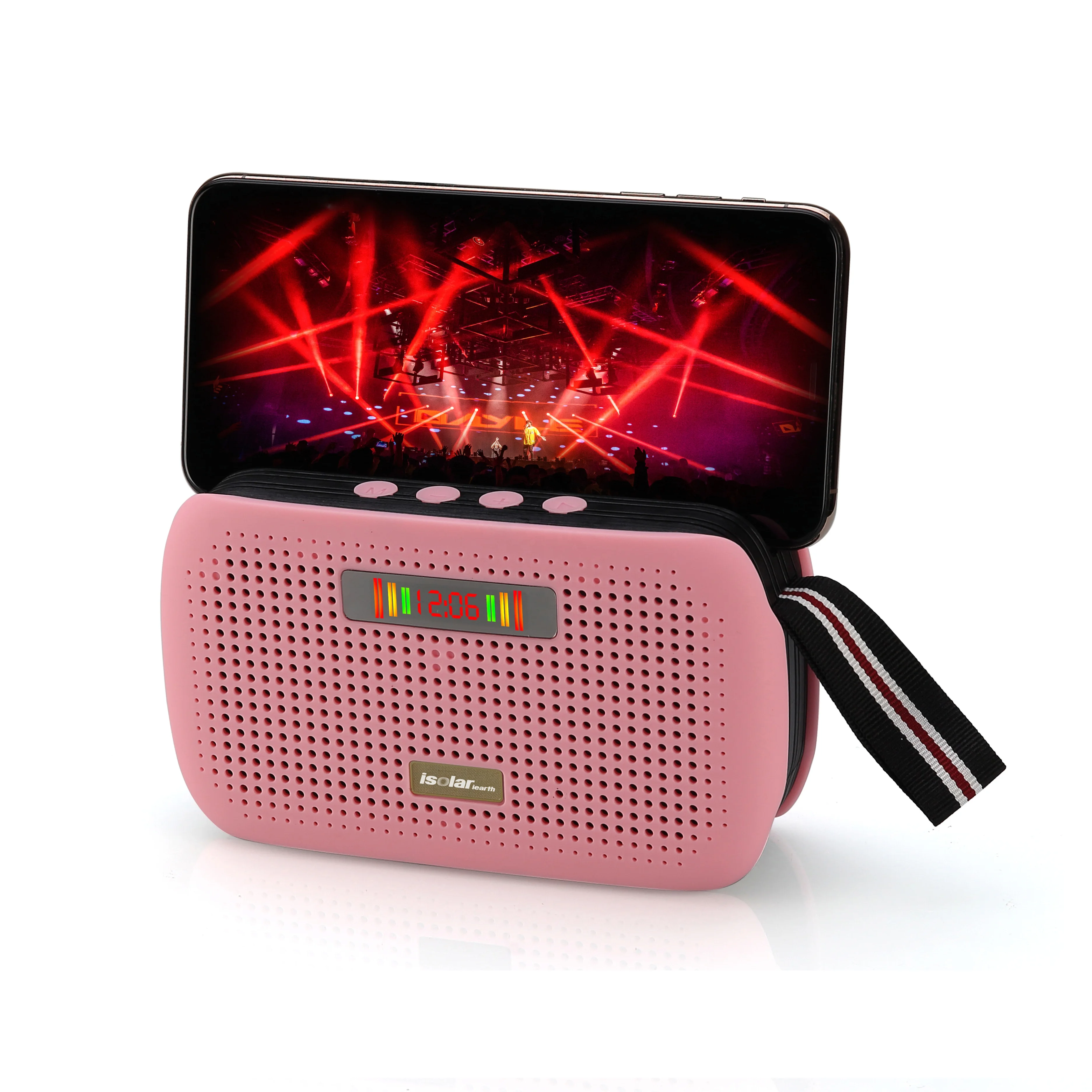 Hot sale portable fm digital display wireless speaker for mobile phone promotion gift - ANKUX.COM