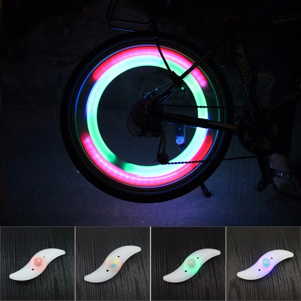 Bike Tire Lights Bike Spoke Light Bicycle Wheel Lights With 3 Led Flash