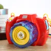 Art creativity led light-up effects music and light camera shape bubble machine toy for kids