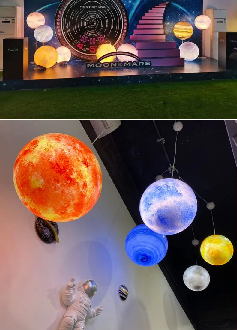 2024 Upgrade Warm White Colors 3d Printing Planets Night Light For Kids ...