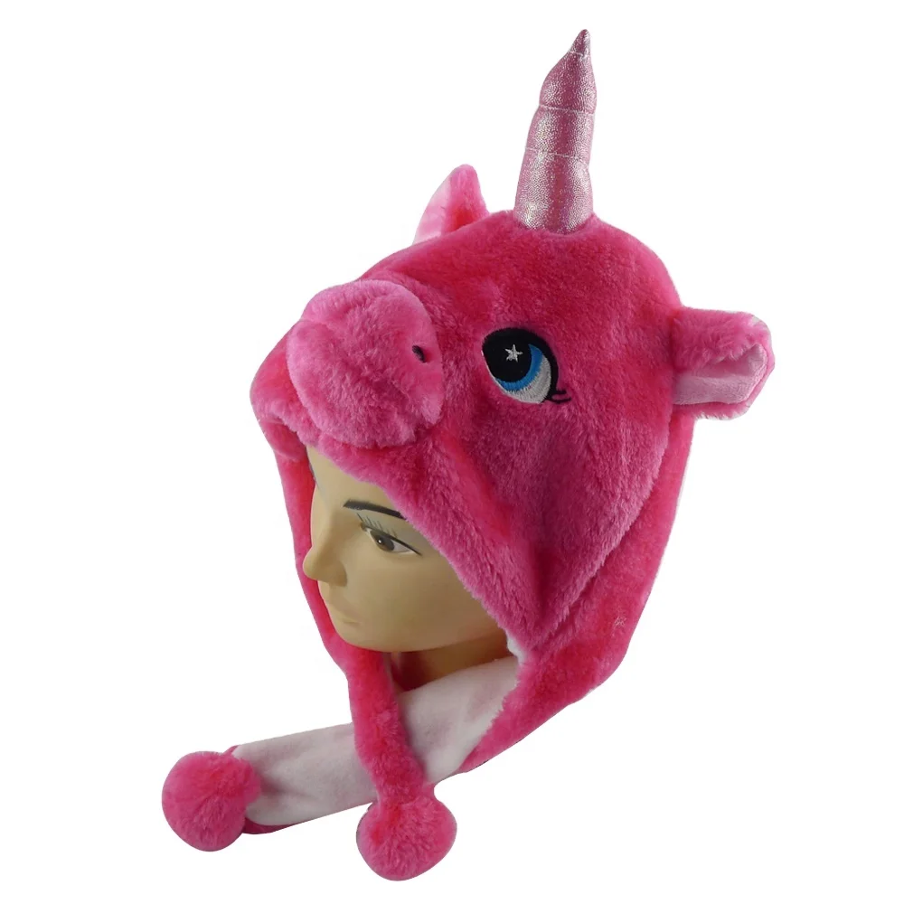 Warm Fluffy Plush Unisex Cartoon Animal Kid Adult Winter Hat Cap Chrismas Gift 