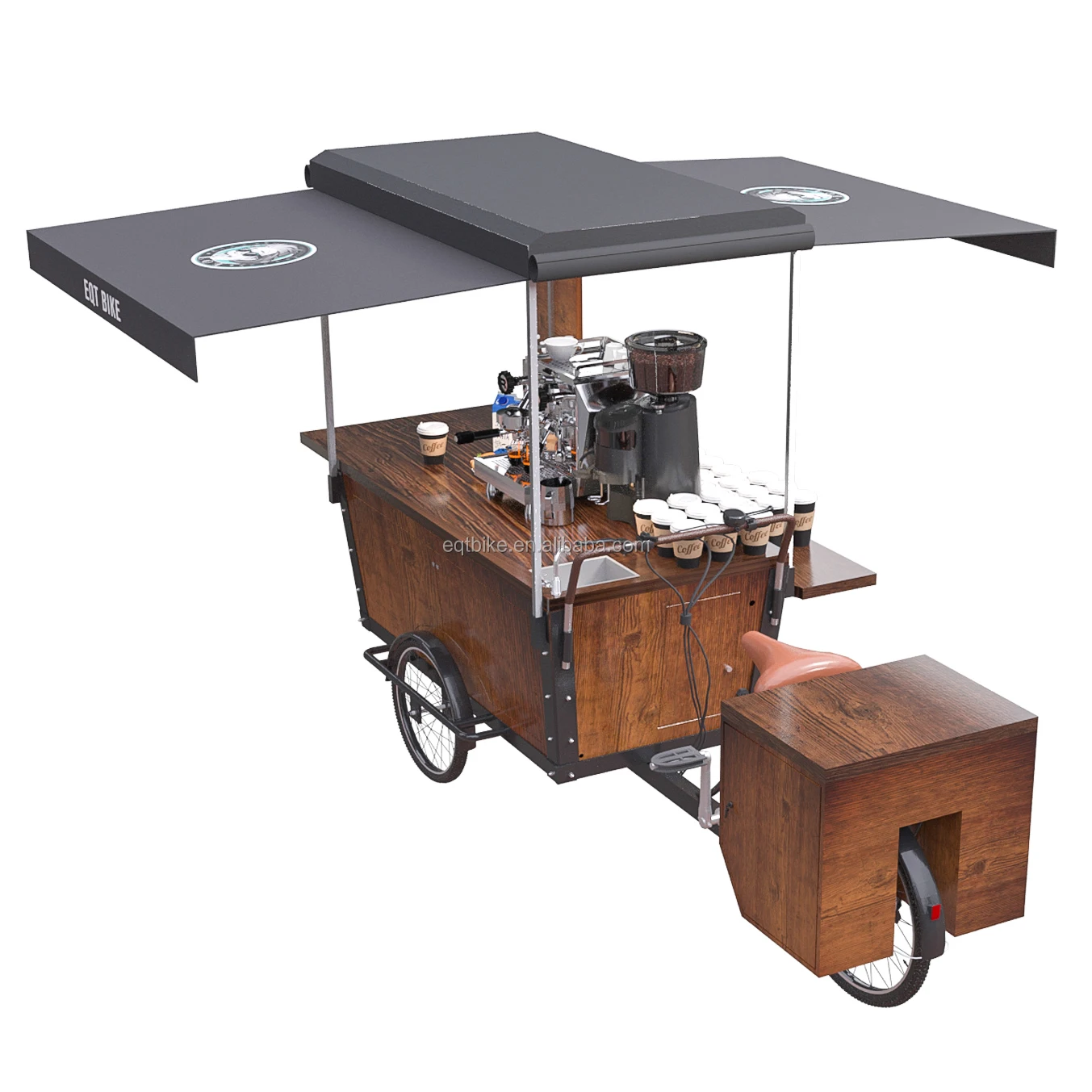 Motor Electric Food Vending Cart For Sale,Street Coffee Tricycle Buy