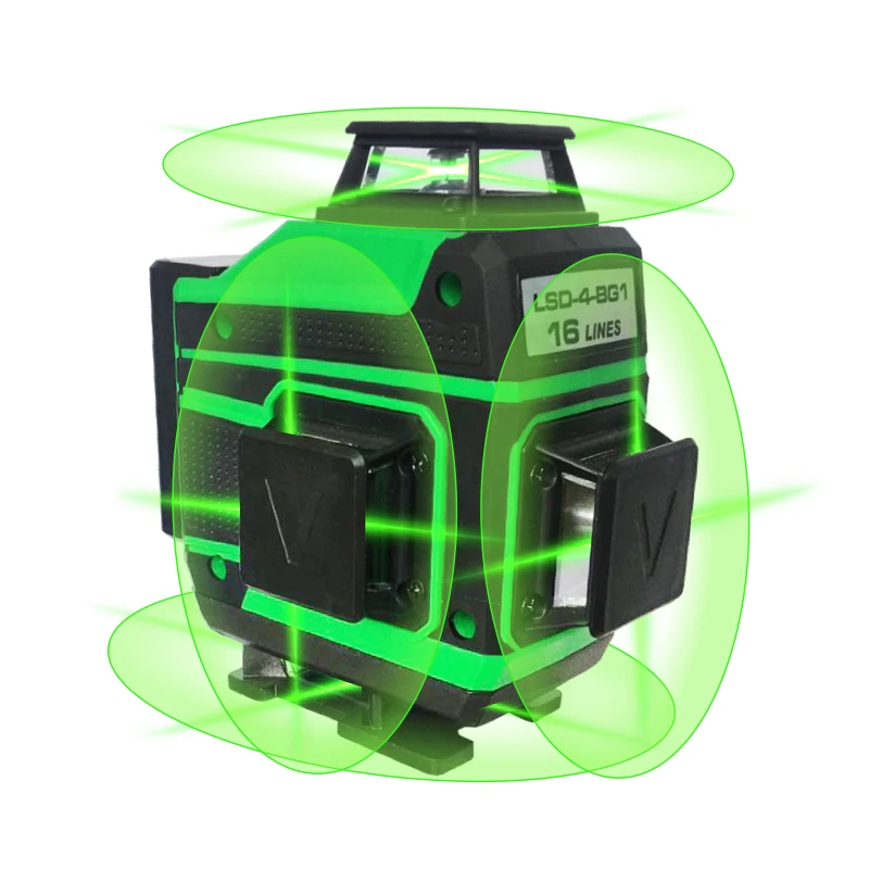 
4D china cross line 16 lines 360 Green beam rotary self-leveling automatic laser land level pro 