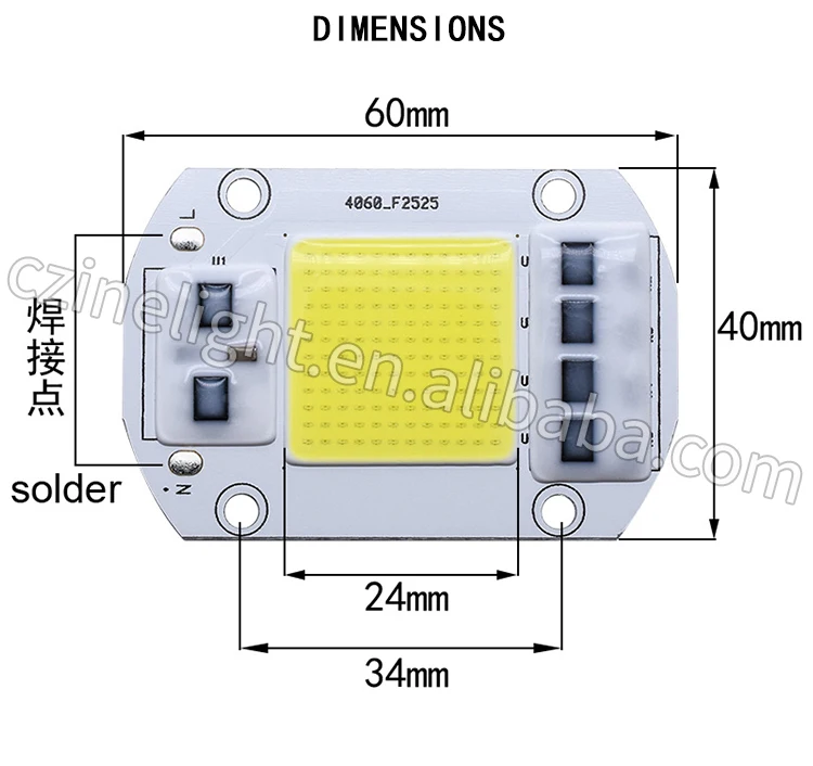 Czinelight Wholesale 110v 220V High Voltage White Drive-Free 20W Surface Light Source