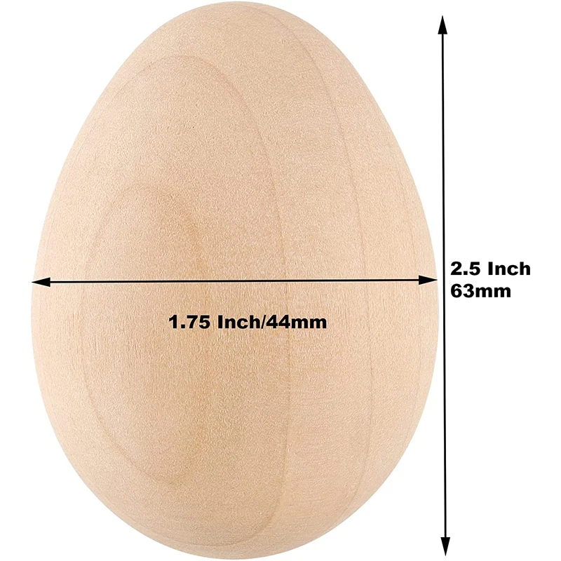 Unfinished Wood Easter Craft Kids Kitchen Toy Wooden Eggs For Crafts