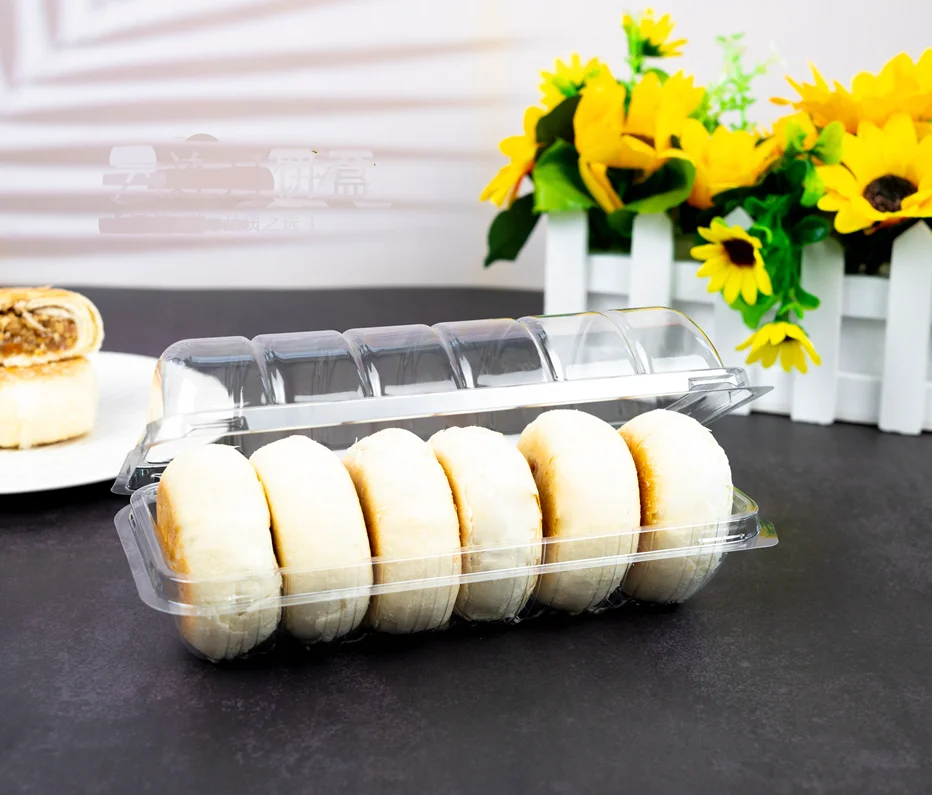 Hot Transparent Blister Food Packaging Pastry Cake Cookie Hinged