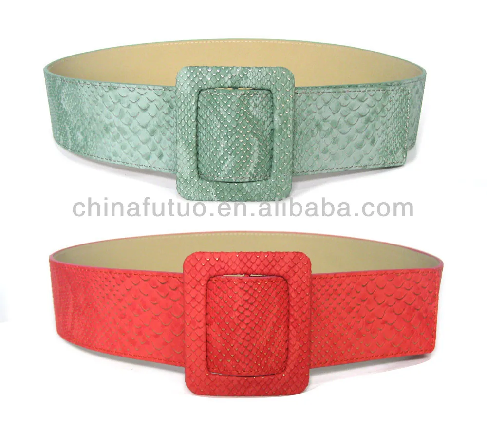 The Popular Pu Fake Designer Belts Women High Quality Pu Waist Belt Ft