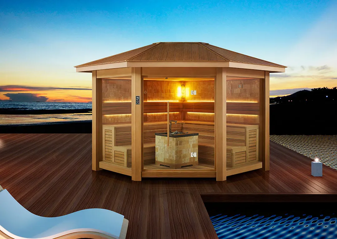 Traditional 2-4 Person Luxury Outdoor Indoor Wooden Diy Home Sauna And