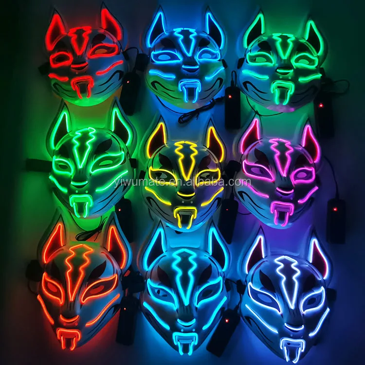 neon fox mask