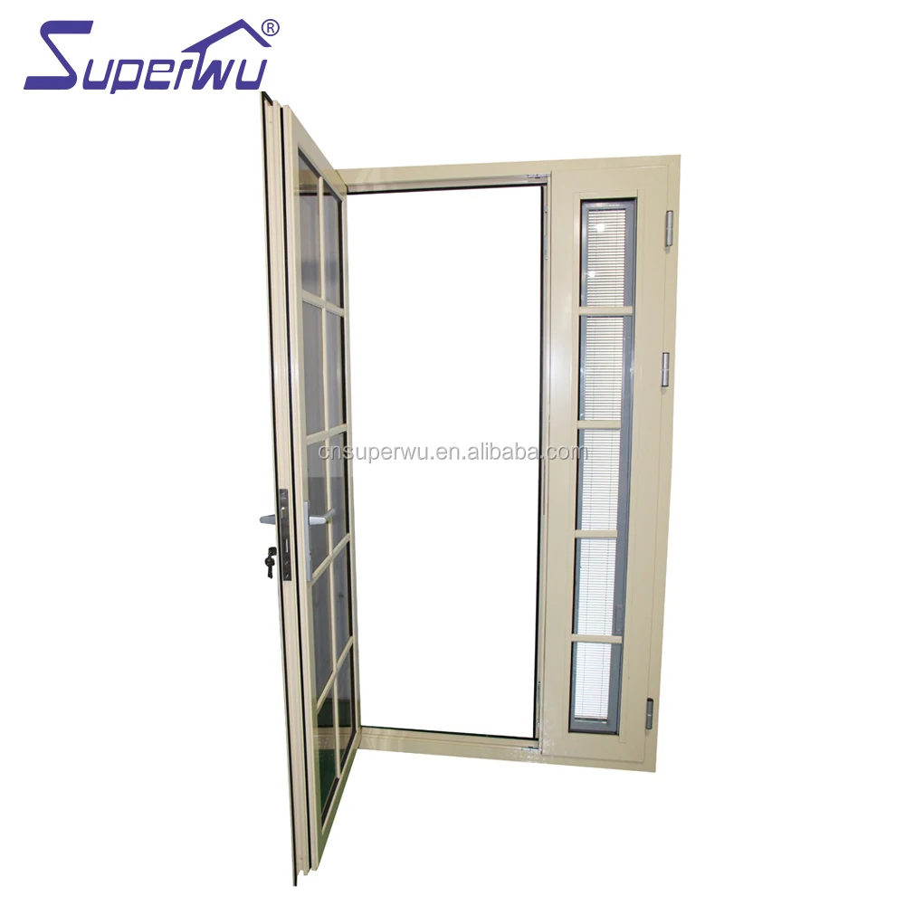 Hurrican proof New design nea to sea aluminium glass swing door