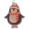 Outdoor Decoration Happy Christmas Penguin Car Air Fresher Paper with Black Hanging Rope