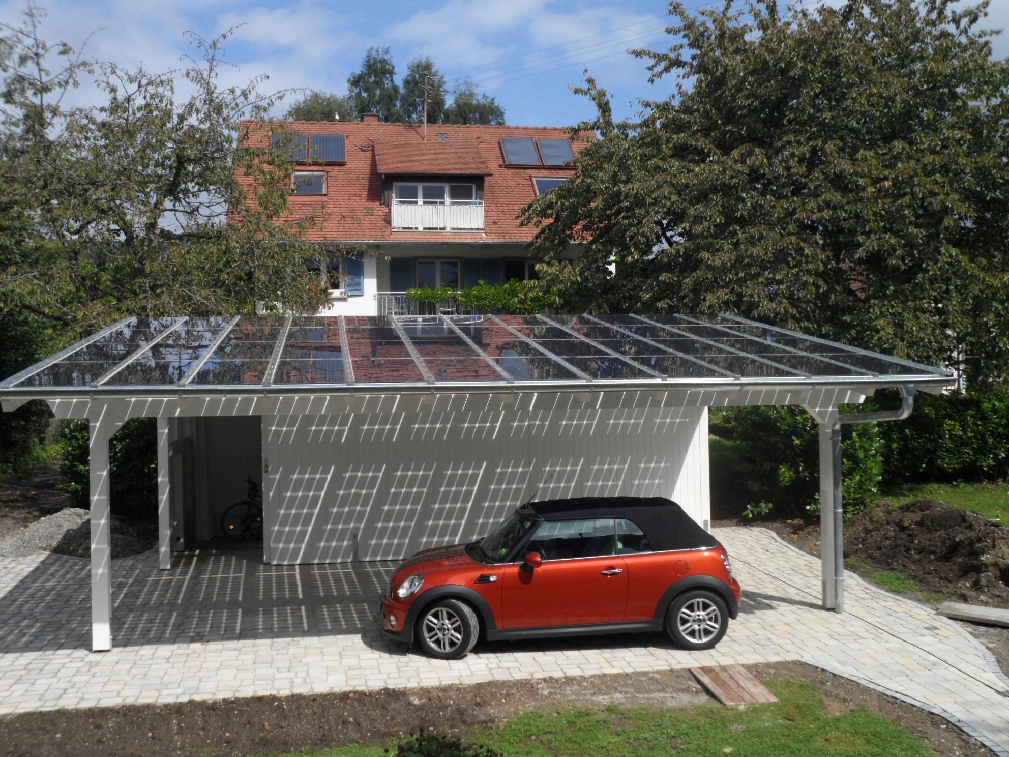 Modern Design Parking Shed Car Park Solar System For Car Charger ...