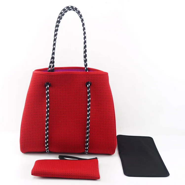 perforated neoprene tote bag