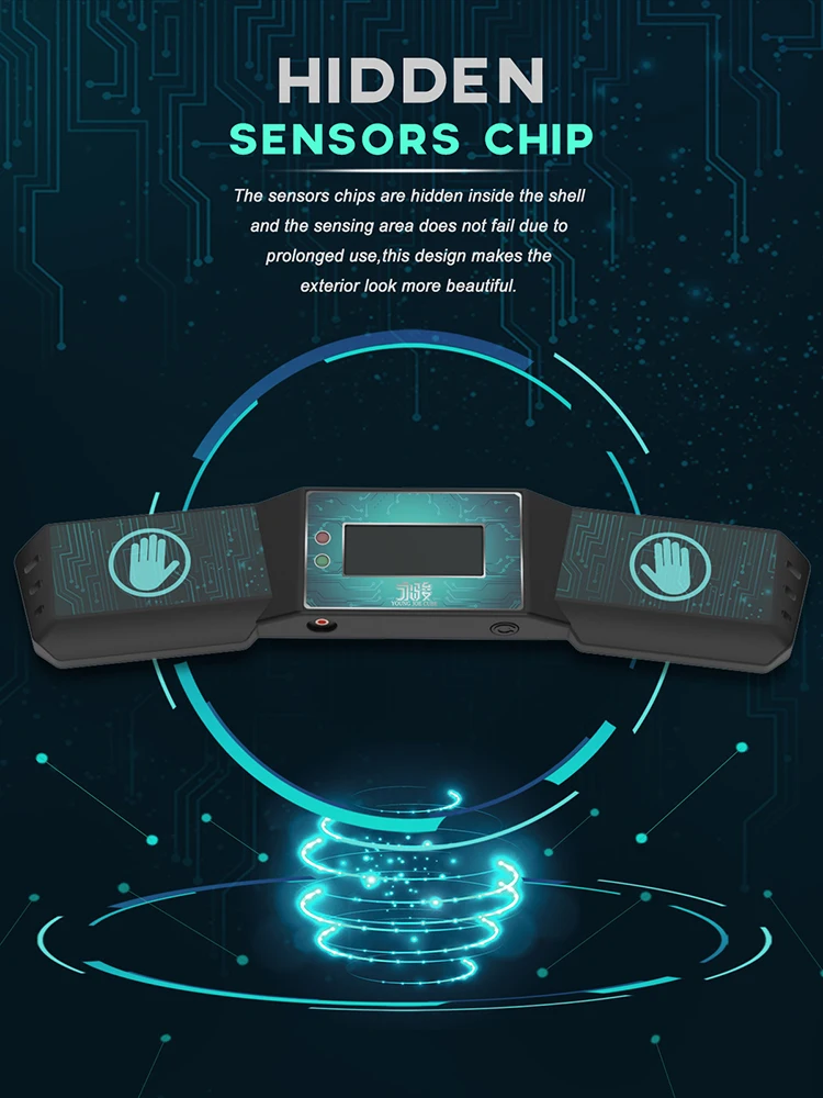 Yongjun professional cube competition black/grey ABS plastic large cube timer display