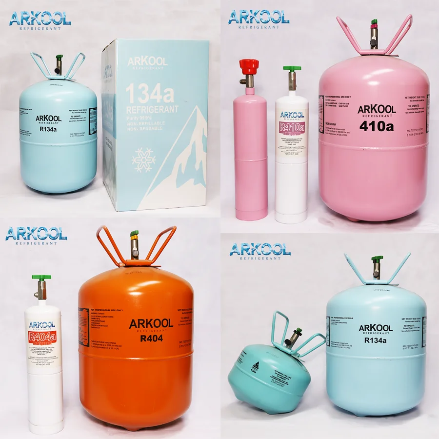 Refillable cylinders r134a refrigerant gas high purity 99.9%
