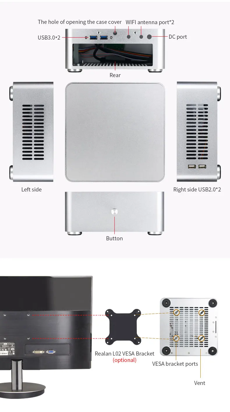 mini itx aluminum case