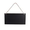 Hanging Wooden Blackboard Erasable Message Chalkboard Sign with String