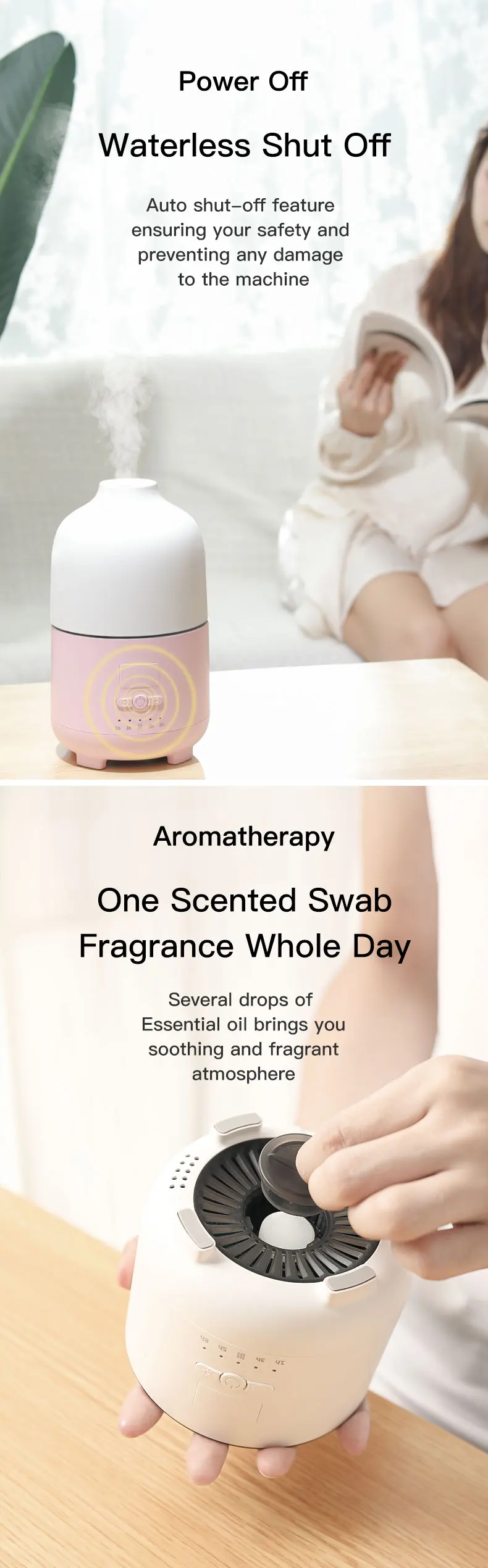 500ml High Capacity Mini Fan Ultrasonic Aroma Mistifier Air Humidifier