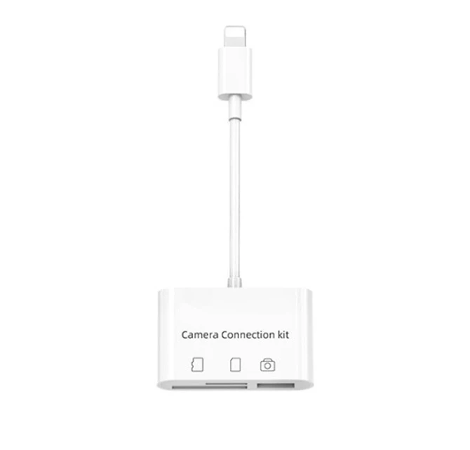 Multi Function 3 in 1 Card Reader for iPhone with Charging USB Port SD TF Card Reader Camera Connection Kit Support IOS 13 - ANKUX.COM