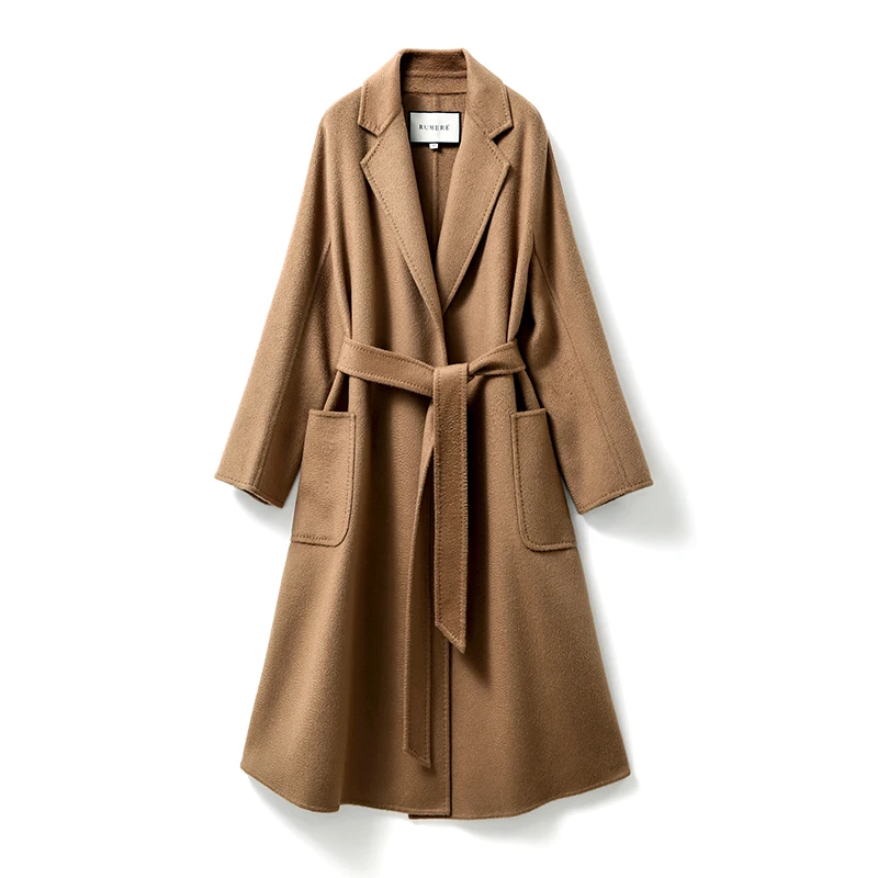Inheriting The Classic 800g / M G Heavy Water Ripple Pure Cashmere Coat