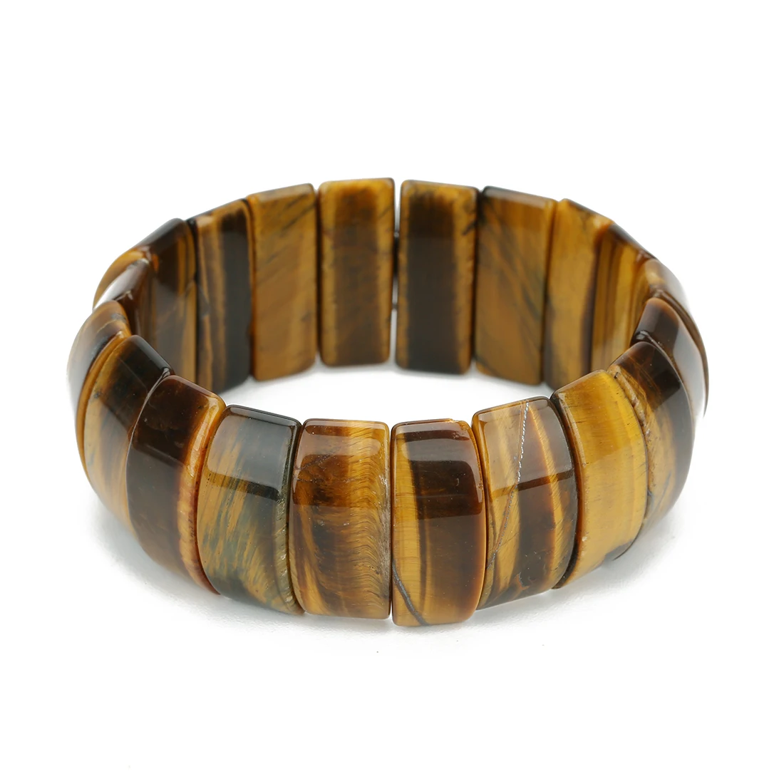 Piedra Natural De Moda De Mujer Ojo De Tigre Stretch Pulseras Para