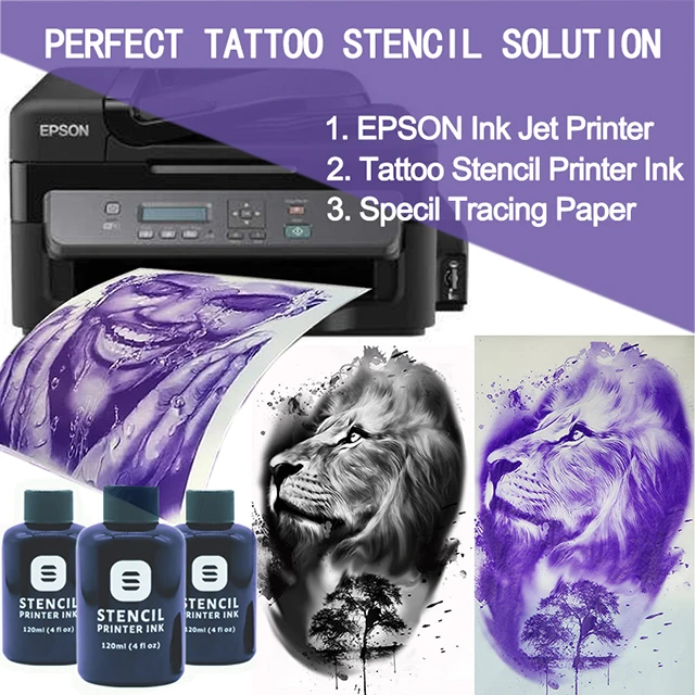 Buy Inkjet Tattoo Stencil Refill Kit  Tracing Paper Spray  Stencil Ink  Online at Lowest Price in Ubuy Poland B07QWSY3VR